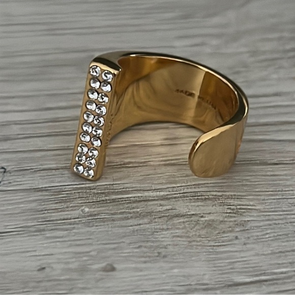 Vita Fede Gold Plated Crystal Ring Size 8 - Picture 4 of 4